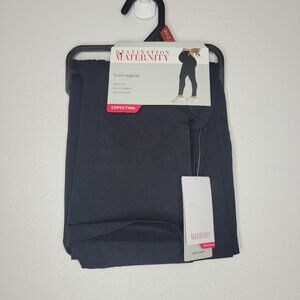 Destination Maternity core leggings black soft stretch ankle length NWT medium